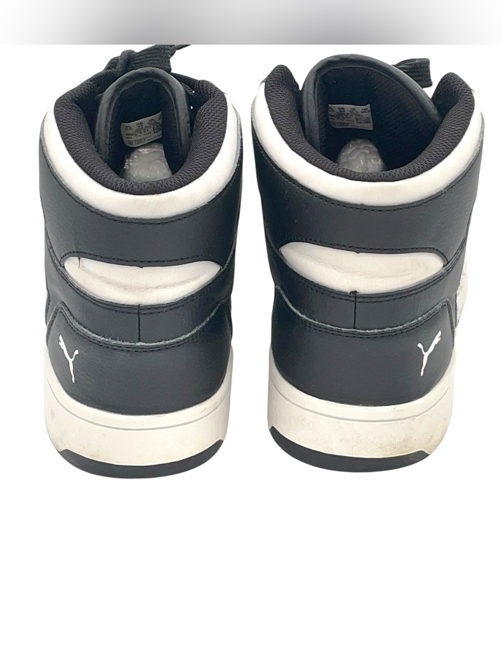 Puma Rebound LayUp Mid Black White Sneakers Men’s 10.5 - Picture 5 of 9
